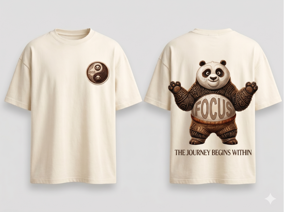 Oversized - Beige Panda